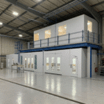 Dry Filter Spray Room under mezzanie
