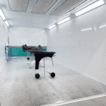 Paint Stop filter Installed in Spray Booth