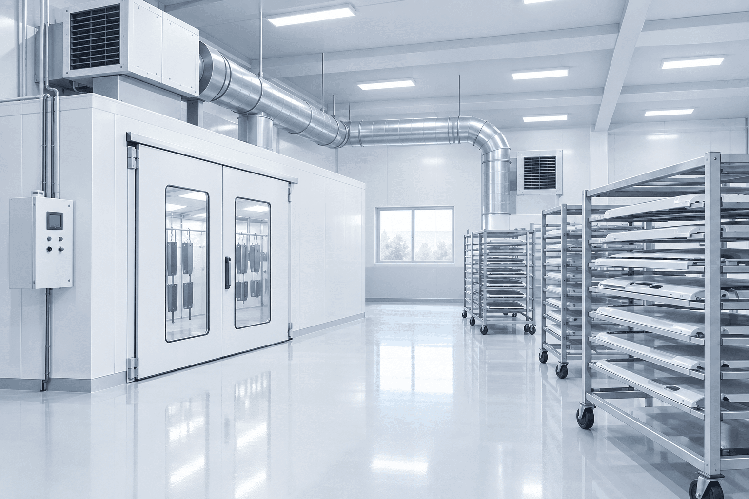 Industrial paint drying room